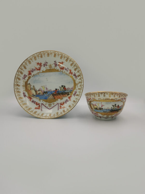 A rare Chinese export porcelain cup and saucer, Yongzheng period (1722-1735) - Afbeelding 7